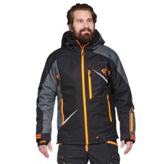 Sweep Scout snowmobile touring jacket, black/grey/orange