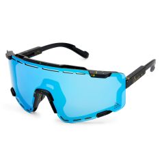AMOQ Align Performance Sunglasses Black Splash - Ice Blue Mirror