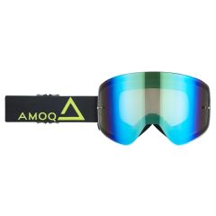 AMOQ MX Goggles Vision Magnetic Black-HiVis - Gold Mirror