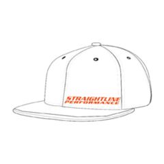 SPI Holeshot Flex Fit Hat Flat Bill (Orange/White) S/M (172-134)
