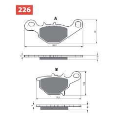 GOLDFREN Brake Pads 226 Ceramic Carbon K1 - 226 K1