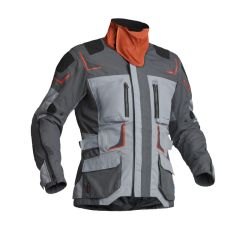 Lindstrands Textile Jacket Myrvik  Light Grey/Black/Orange