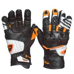 Sweep Forza gloves, black/white/orange