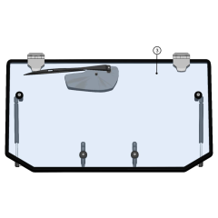 DFK Front glass assembly Can-Am Maverick Trail