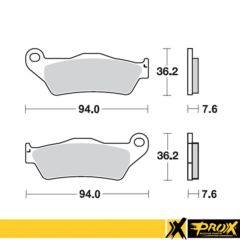 ProX Front Brake Pad KTM125/150/200/250/300/350/450/525/530 - 37.102202