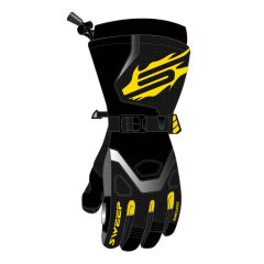 Sweep Recon Snowmobile gloves, black/yellow