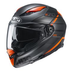 HJC Helmet F70 Tino Flatgray/Orange MC7SF