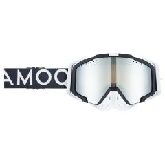 AMOQ Aster Snow Goggles Black-White Silver Mirror