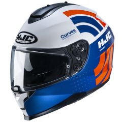 HJC Helmet C70 Curves White/Blue MC27