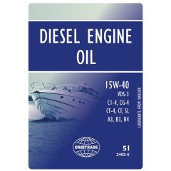 Orbitrade, Diesel engine oil 15W40 5L Marine - 117-6-2402-5