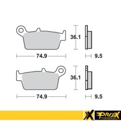 ProX Rear Brake Pad CR125/250/500 '87-01 + YZ125/250 '98-02 (400-37-207102)