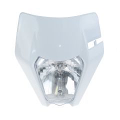 Forte Headlight-Frontmask, KTM-Style 17-, White, inc. Rubberstraps