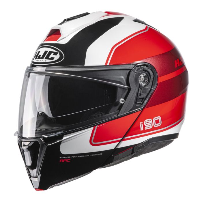 skulder butik Feje HJC Helmet i90 Wasco Black/White/Red MC1
